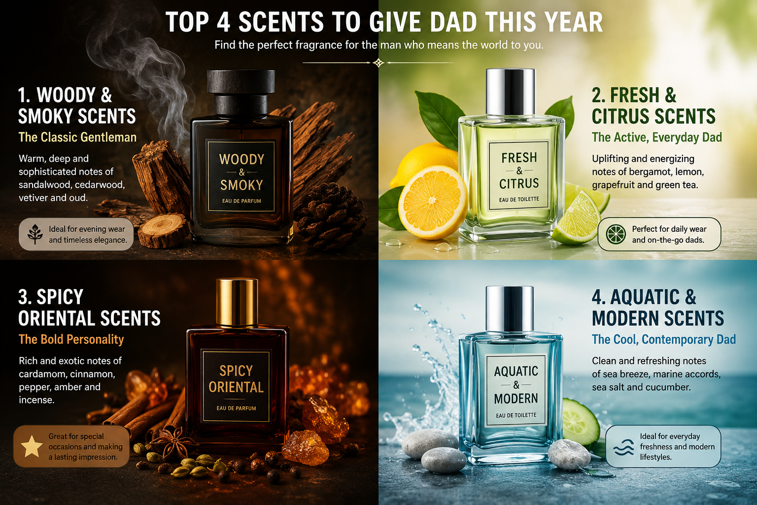 Father’s Day Gift Guide: Top 4 Scents to Give Dad This Year